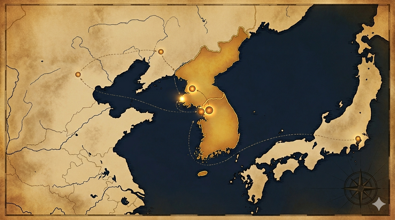 한국 초기 선교 지도